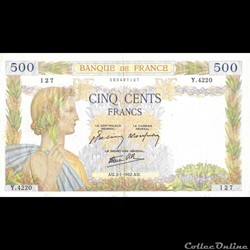 500 Francs "La Paix"