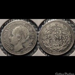 Pays Bas 25 Cents 1926
