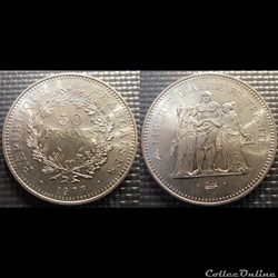 Nb 50 francs Hercule 1977 41mm 30g