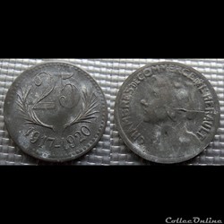 p- MN Hérault 25 C. 1917-1920 Zinc Elie:15.3b