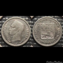 Vénézuéla 1/4 Bolivar 1911