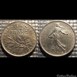 Gl 1/2 franc semeuse 1965 19.5mm 4.5g