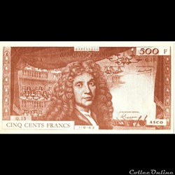 500 Francs Molière billet factice