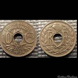 Dc 10 centimes EM Lindauer 1934 21mm 4g