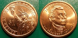 1 dollar Presidents: 1817-1825 James Monroe
