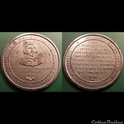 Médaille Citoyen Lagrange Révolution 1848 Défense des opprimés