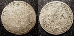 Germany - Comté de Tyrol 3 Kreuzer 1656 Ferdinand Charles de Habsbourg