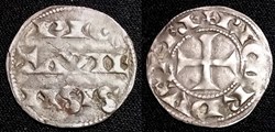 Aquitaine Comté du Poitou Richard Cœur de Lion Denier ND (1189-1199)