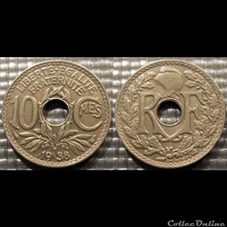 Dc 10 centimes EM Lindauer 1938 21mm 4g