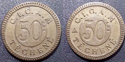 f- Jeton à consommer 50 C. -C.I.C.A.M Téchené