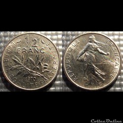 Gl 1/2 franc semeuse 1970 19.5mm 4.5g