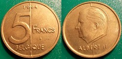 5 Francs 1994 Belgique