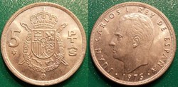 5 Pesetas 1975 étoile