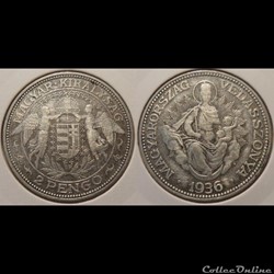 Hongrie 2 Pengo 1936