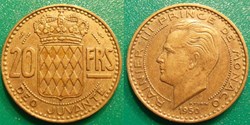 20 Francs 1950 Rainier III