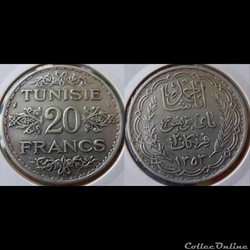 Tunisie 20 Francs 1353--->1934