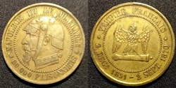 Monnaie satirique Napoléon III Le Misérable 80 000 prisonniers Sedan