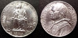 Vatican 10 Lires 1933 Pie XI