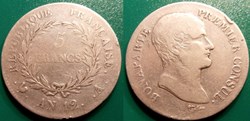 C-Consulat 5 Francs Bonaparte An 12A, Premier Consul