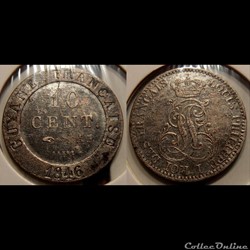 Guyane 10 cent. 1846 A