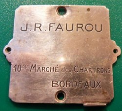 Plaque d'adresse Bordeaux