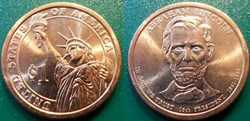 1 dollar Presidents: 1861-1865 Abraham Lincoln