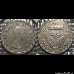 South Africa 3 pence 1953