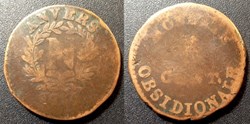 E1 Napoléon I 5 Cent. 1814 siège d'Anvers