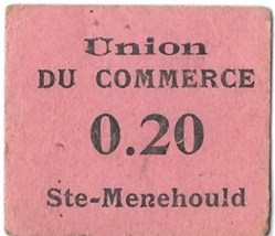 Sainte-Menehould - Union du Commerce - Bon de nécessité 0.20