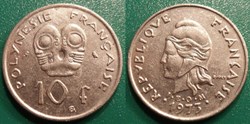 Polynésie Française 10 Francs I•E•O•M• 1973