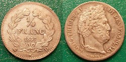 G-Louis Philippe 1/4 Franc 1837 D Lyon