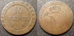 D-Napoléon I 10 Centimes Premier Empire Paris 1808