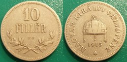 Hongrie 10 Filler 1915