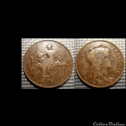 Da 10 centimes Dupuis 1908