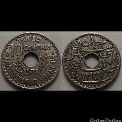 Tunisie 10 Centimes 1938