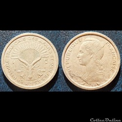 Djibouti - Territoire Français des Afars et des Issas 1 Franc 1969 chouette