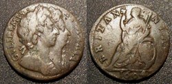 Grande Bretagne 1 Farthing 1694 William III et Mary II