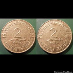 j- Jeton casino Bordeaux 2 euros