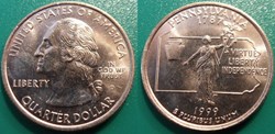 1/4 dollar 1999 D Pennsylvanie