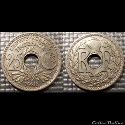 Fc 25 centimes EM Lindauer 1916 24mm 5g