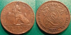 Belgique 10 Centimes 1848