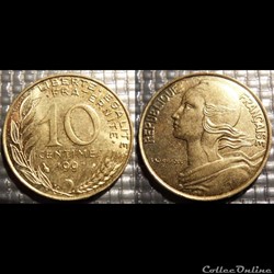 Di 10 centimes Marianne 1997 20mm 3g