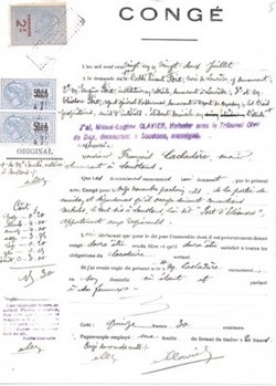 Vieux papiers: Soustons - Congé 1921