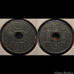 Indochine 1/4 cent 1943 (Osaka)