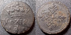 France Poids monétaire pour 1/2 Franc Louis XIII V-D  XII G