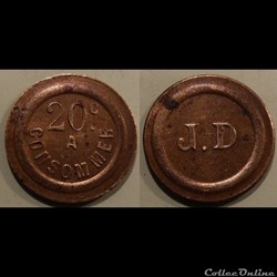f- Jeton à consommer 20 C. -J.D