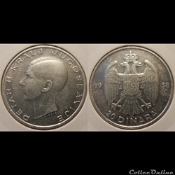 Yougoslavie 20 Dinara 1938