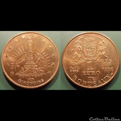 bg- Jeton Bordeaux 1 Euro Bronze 1998