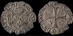 Henri III Douzain aux 2H 1587 Dijon