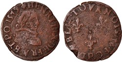 Henri III Double tournois, 1er type de Dijon 1579